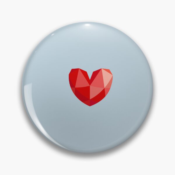 smiley face heart badge