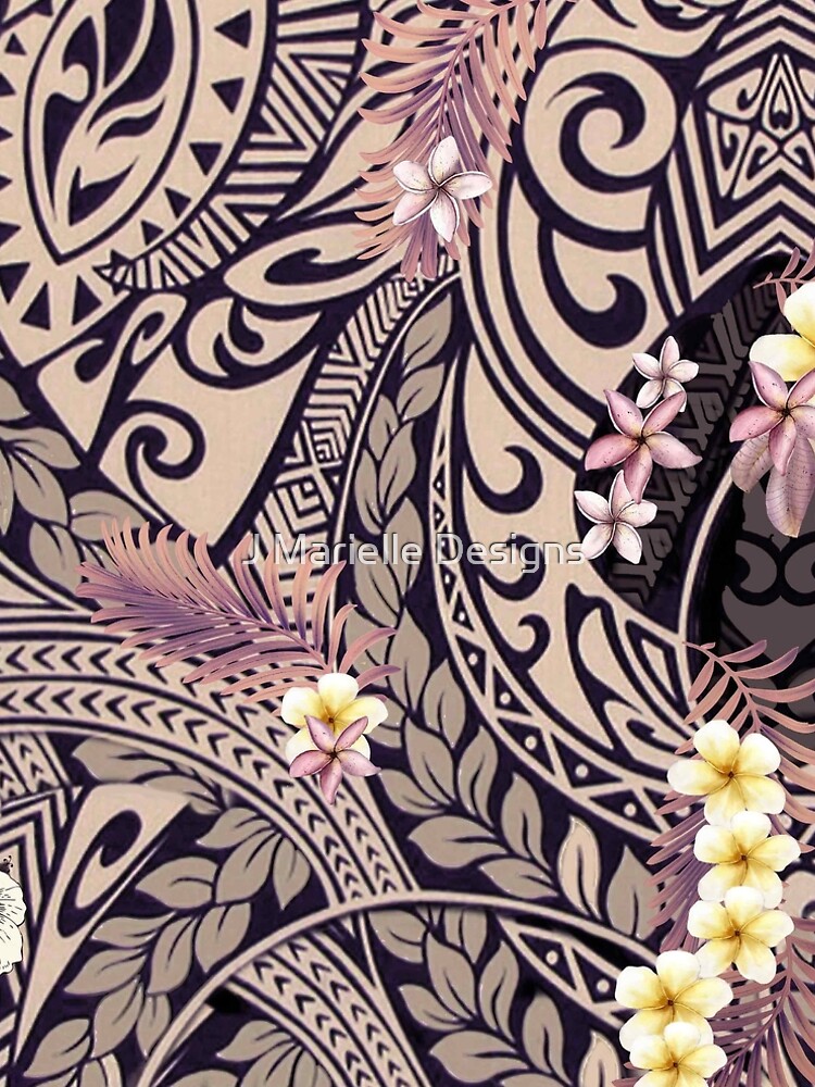 Traditional Hawaiian Tapa and Botanical Fusion Botany A-Line Dress Traditional Hawaiian Tapa and Botanical Fusion Botany A-Line Dress