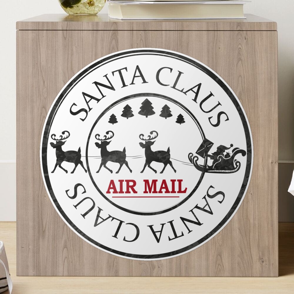 Christmas Mail From Santa North Pole Delivery Rectangular Sticker, Zazzle