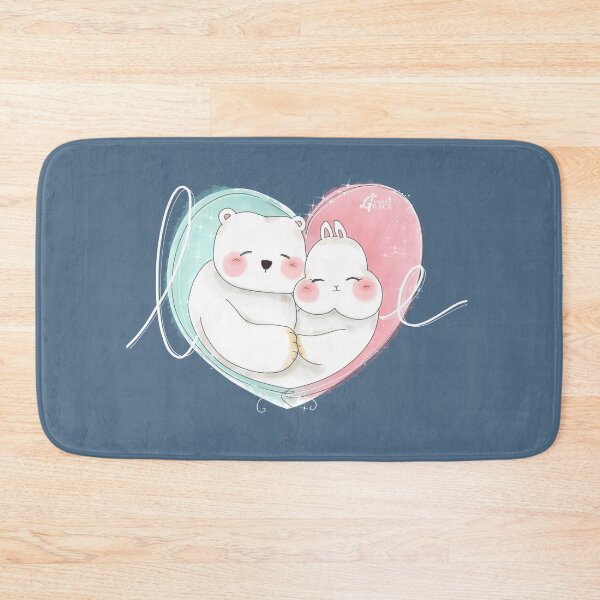 Item preview, Bear Bunny Spooning in love _ Bunniesmee  designed and sold by bunniesmee.
