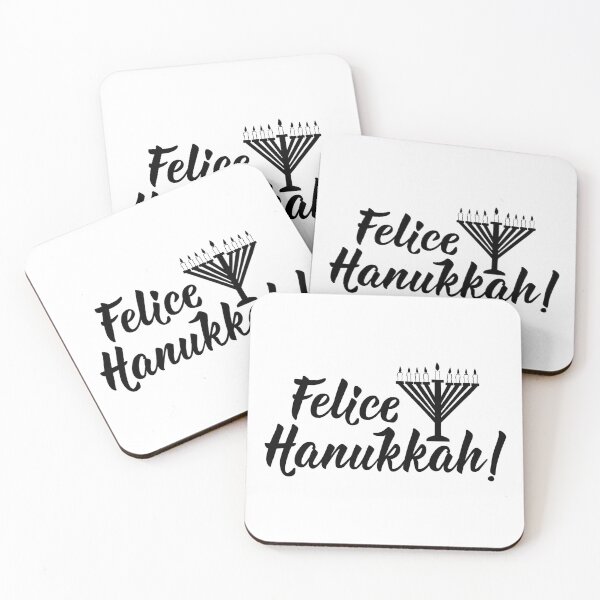 Item preview, Felice Hanukkah. Happy Hanukkah - Italian text. Lettering. designed and sold by pidzam4e.