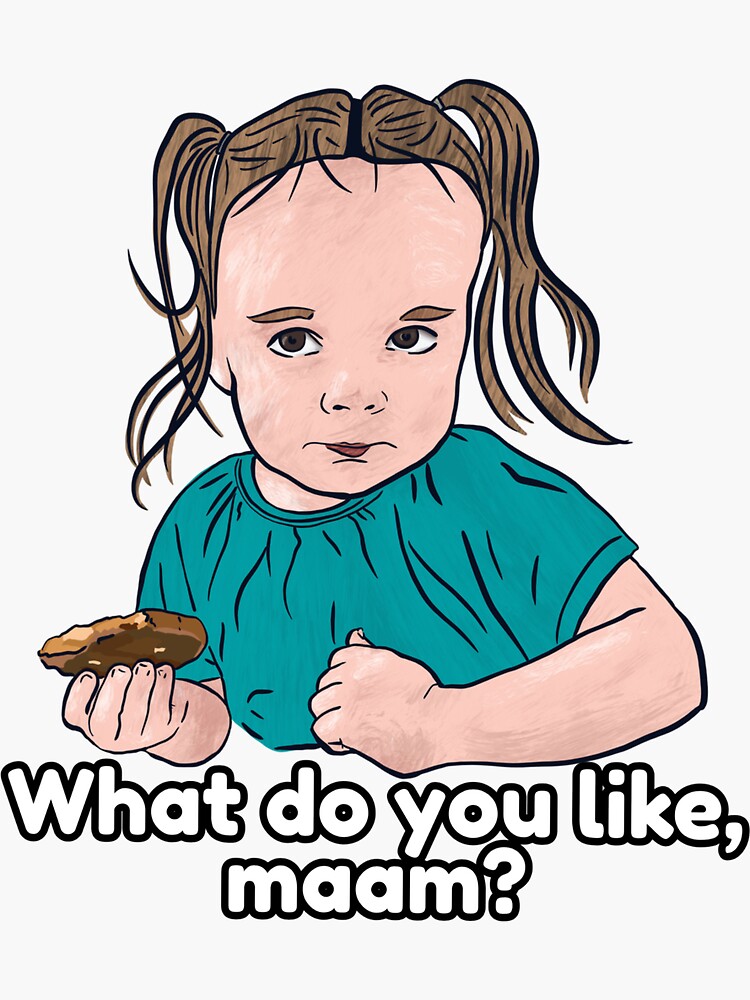 What Do You Like Maam” White Text Sticker For Sale By Saruh2themax