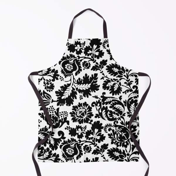 Item preview, Black and White Damask Floral Vintage Art Wallpaper designed and sold by antiqueart.
