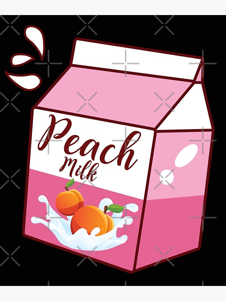 Peach Milk Carton Poster For Sale By Moelleros Redbubble