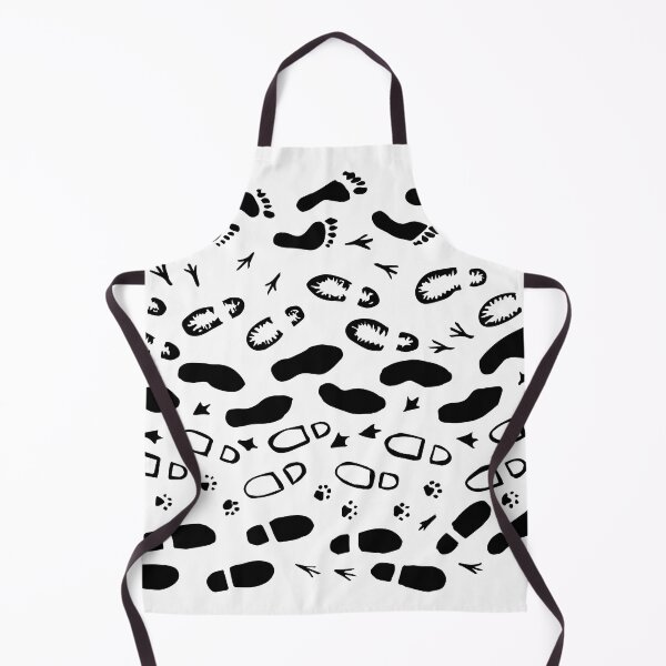 Item preview, Black and white pattern with footprints, shoes and bird paws. designed and sold by youartyouself.
