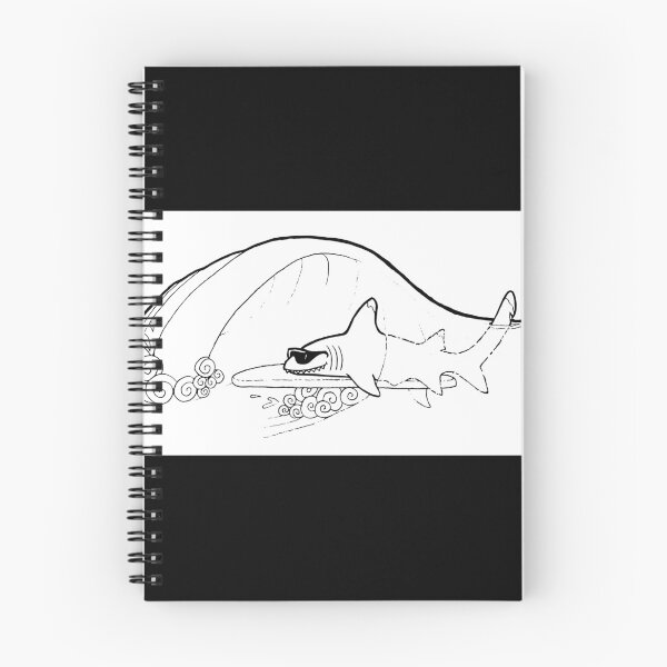 Item preview, Color your Surfing Shark designed and sold by WhiteFoxAD.