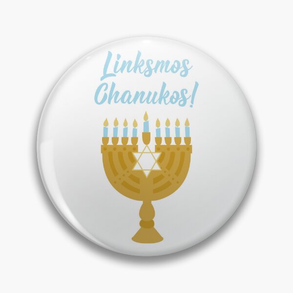 Artikelvorschau, Linksmos Chanukos. Fröhliches Chanukka - litauischer Text. Beschriftung. entworfen und verkauft von pidzam4e.