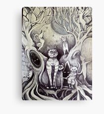 they danced under the light of the moon cat art Metal Print