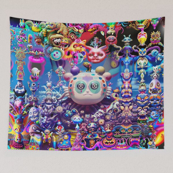 Item preview, Psychedelic Art Collage - Mirror Kami Entourage designed and sold by murkyburkins.