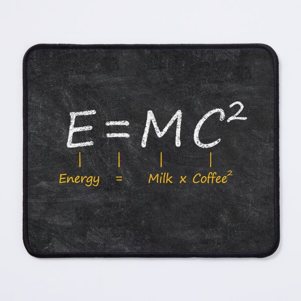 Item preview, E = MC2 - Albert Einstein & Coffee designed and sold by -Koleidescope.