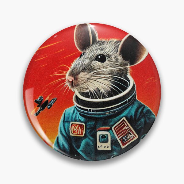 Item preview, Astrorat - Portrait of Rodent Astronaut Propaganda Style designed and sold by laika-et-al.