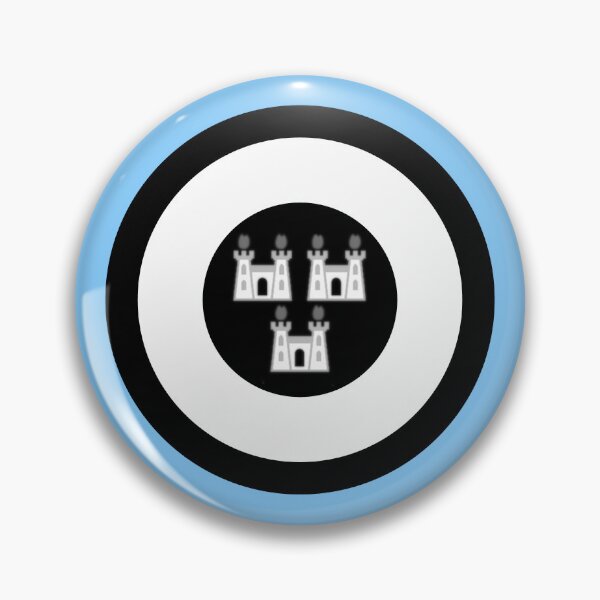 Item preview, 2Tone Dublin 3 Castles monochrome retro mod roundel designed and sold by ModSupporters.