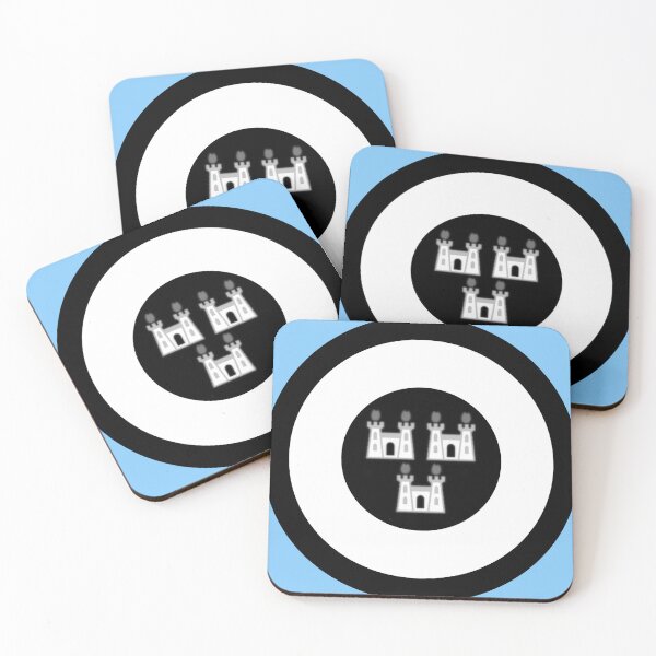 Item preview, 2Tone Dublin 3 Castles monochrome retro mod roundel designed and sold by ModSupporters.