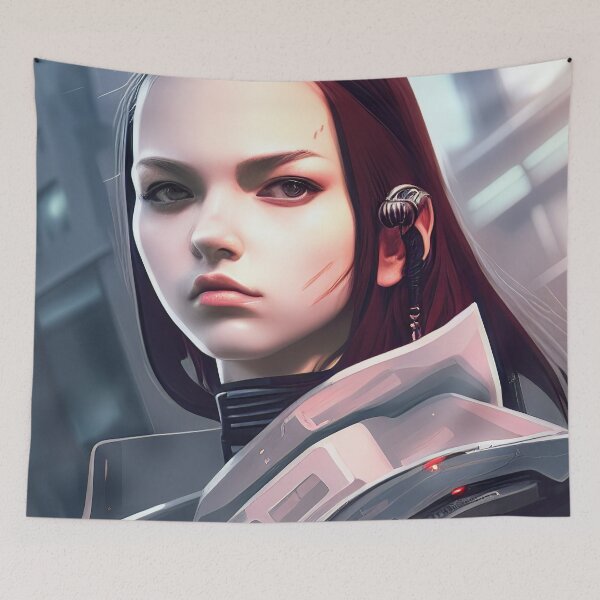 Item preview, Espia femenina con ropa futurista designed and sold by Artaverse.