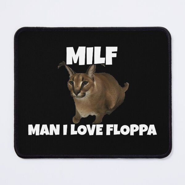 Funny Caracal Cat Floppa Meme Mouse Pad Square Non-Slip Rubber