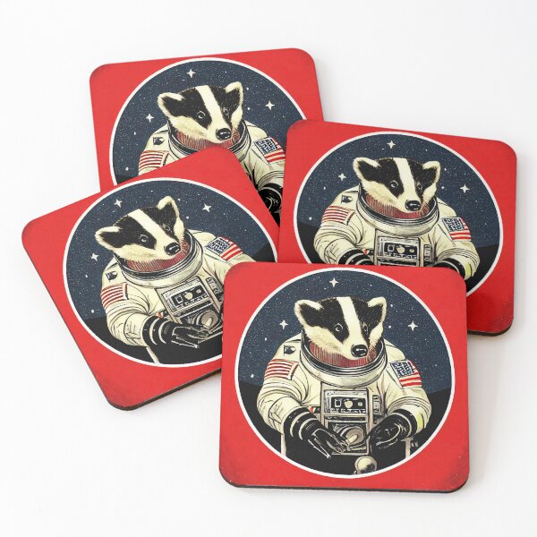 Item preview, Portrait of Badger Astronaut Propaganda Style designed and sold by laika-et-al.