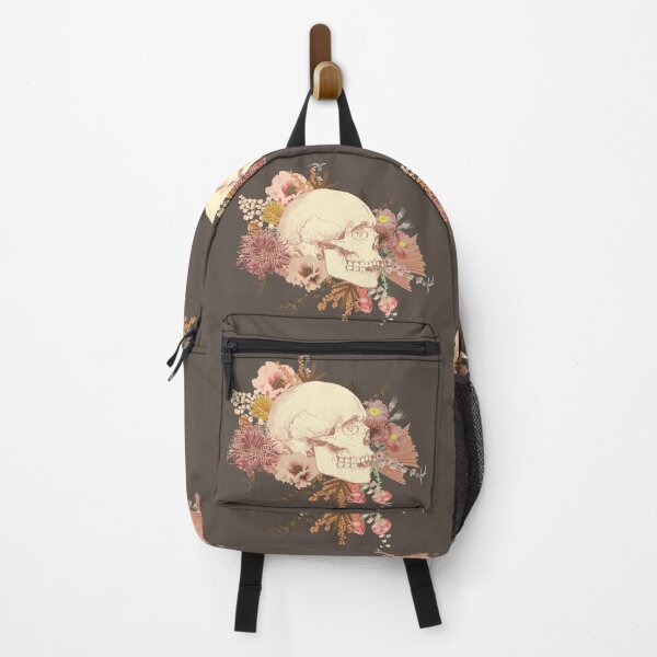 Item preview, Beautiful Vintage Human Skull Illustration, Taupe Brown Background designed and sold by TrulyEpoque.