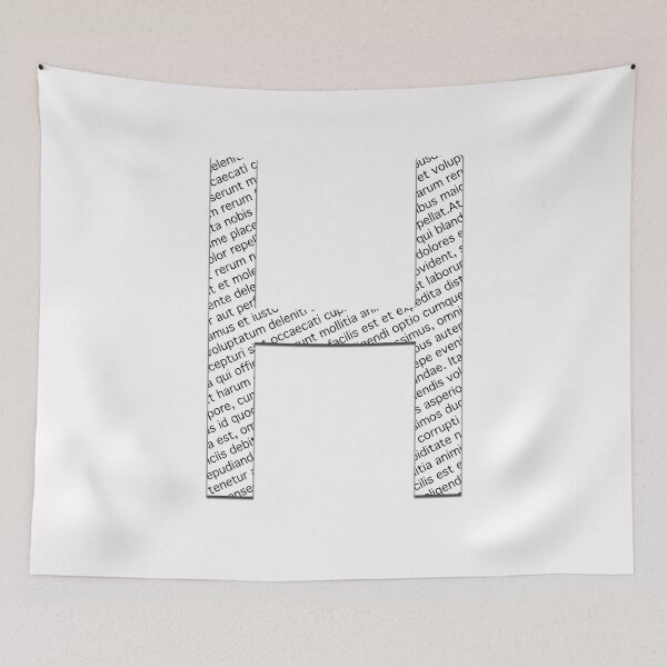 Item preview, H Typographic monogram cutout designed and sold by Emi Yañez.