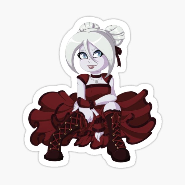 Vampire Girl Illustration All Hallow's Masque Sticker Sticker