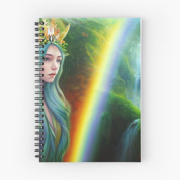 Item preview, Elven Princess Overlooking Rainbow Falls designed and sold by fairytailsaiart.
