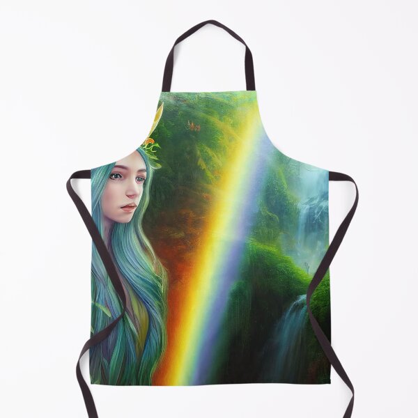 Item preview, Elven Princess Overlooking Rainbow Falls designed and sold by fairytailsaiart.