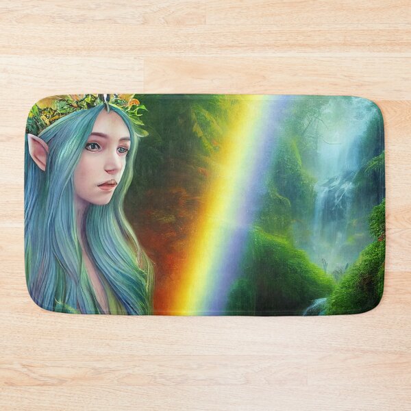 Item preview, Elven Princess Overlooking Rainbow Falls designed and sold by fairytailsaiart.