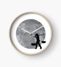 Vietnamese Women Street Vendors under the Moonlight Clock
