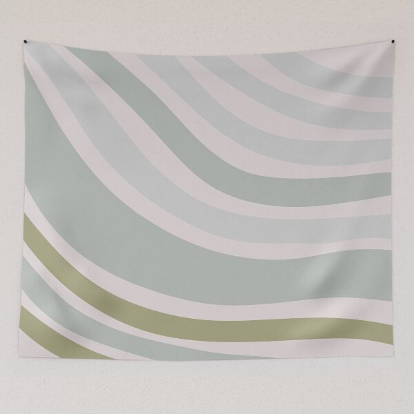Item preview, Colorful Swirl Wavy Lines Maximalist Pattern Retro Style Cute Aesthetic Gray Teal designed and sold by scorpiolane.