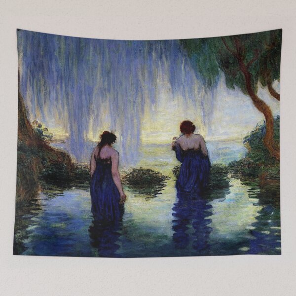 Item preview, Morning Bath with the waterlilies in the style of Monet designed and sold by trajeado14.