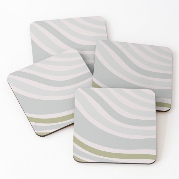 Item preview, Colorful Swirl Wavy Lines Maximalist Pattern Retro Style Cute Aesthetic Grayish Blue designed and sold by scorpiolane.