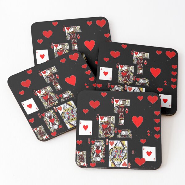 Item preview, BLACK COLOR CASINO SUITES HEARTS PATTERNS designed and sold by sharlesart.