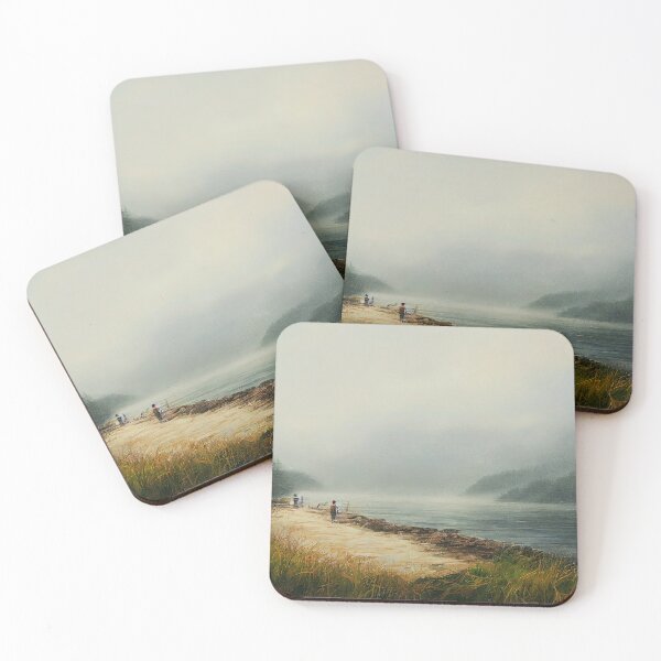 Item preview, Coastal Seaside Fog Oil Painting designed and sold by VentureArtCo.