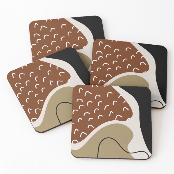 Item preview,  Minimal Sguiggle  Boho Abstract Shapes  Pattern designed and sold by zedonee.