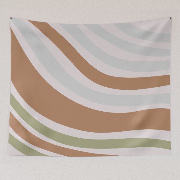 Item preview, Colorful Swirl Wavy Lines Maximalist Pattern Retro Style Cute Aesthetic Caramel designed and sold by scorpiolane.