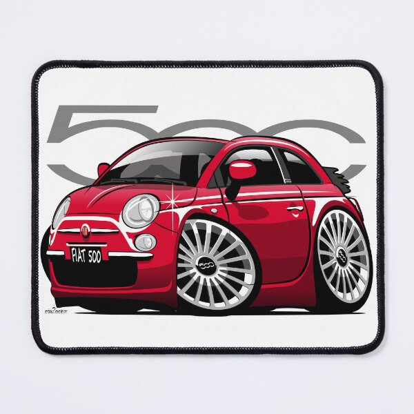 Item preview, 500C caricature red designed and sold by car2oonz.