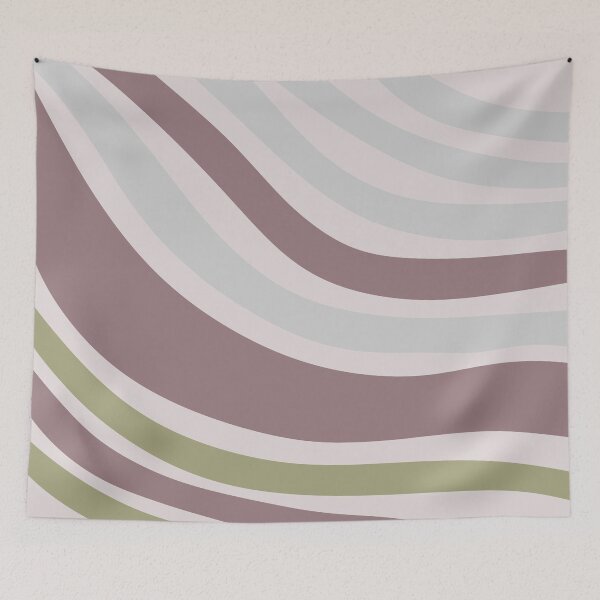 Item preview, Colorful Swirl Wavy Lines Maximalist Pattern Retro Style Cute Aesthetic Mulberry designed and sold by scorpiolane.