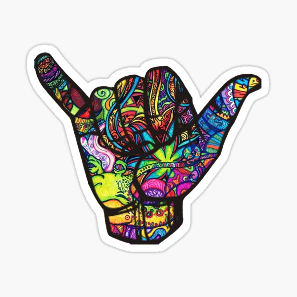 Trippy Shaka Sticker