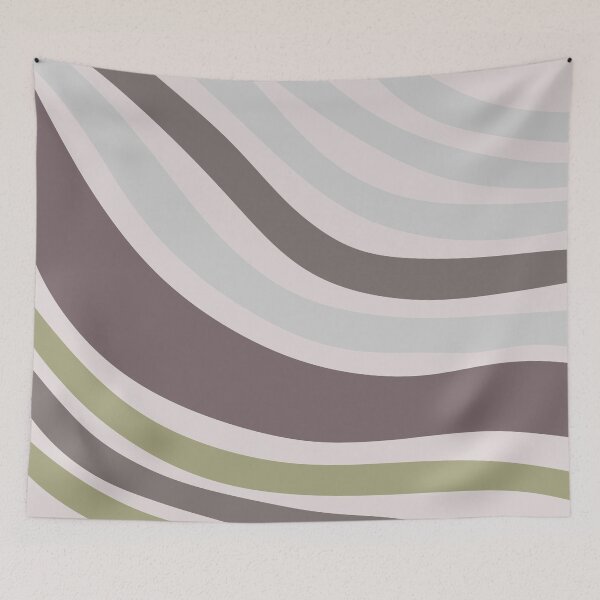 Item preview, Colorful Swirl Wavy Lines Maximalist Pattern Retro Style Cute Aesthetic Walnut Brown designed and sold by scorpiolane.