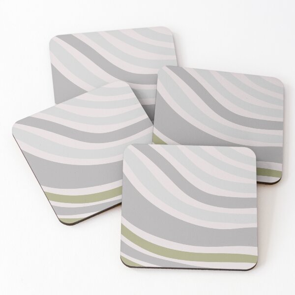 Item preview, Colorful Swirl Wavy Lines Maximalist Pattern Retro Style Cute Aesthetic Gray Taupe designed and sold by scorpiolane.