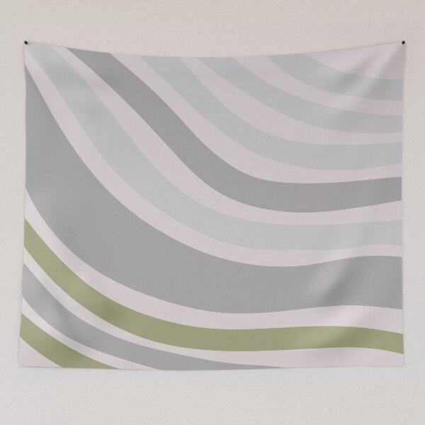 Item preview, Colorful Swirl Wavy Lines Maximalist Pattern Retro Style Cute Aesthetic Gray Taupe designed and sold by scorpiolane.