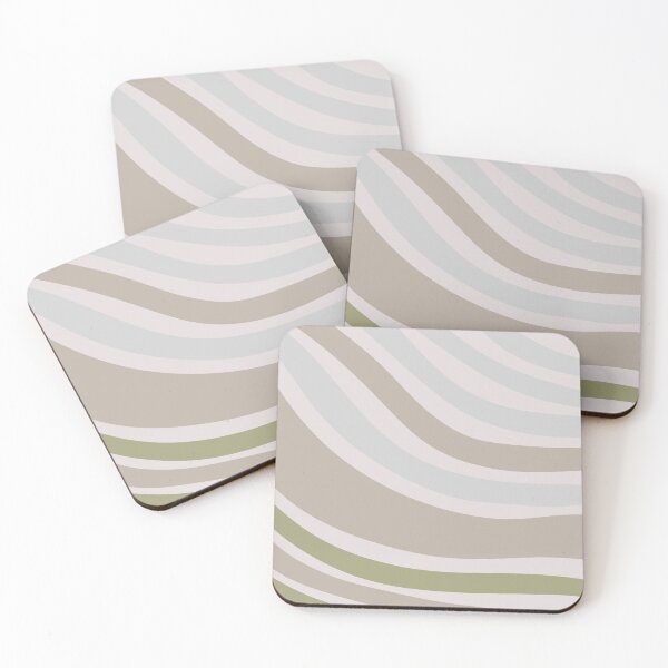 Item preview, Colorful Swirl Wavy Lines Maximalist Pattern Retro Style Cute Aesthetic Light Taupe designed and sold by scorpiolane.