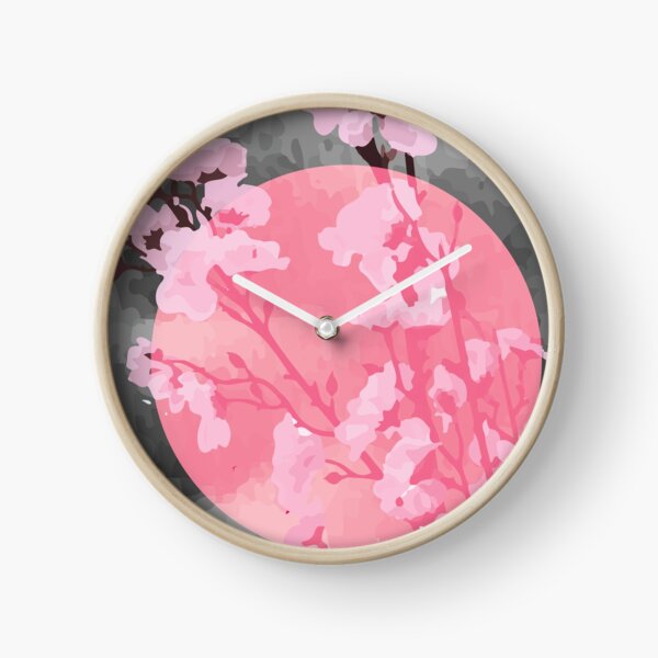 Fleur de pêcher au Vietnam Hoa Dao Tet Holiday Horloge
