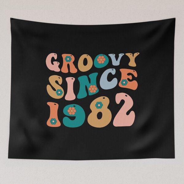Item preview, Groovy Since 1982 | Made In 1982 | Retro 1982 Birthday | Retro Groovy designed and sold by AMINE  ★★★★★.