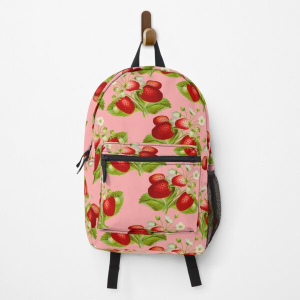 Item preview, vintage cottagecore strawberries pink strawberry designed and sold by Gossip Rag.