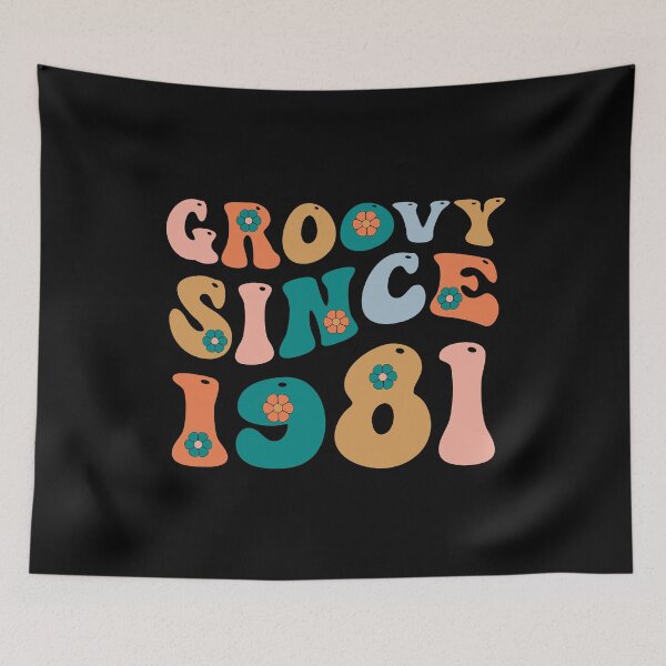 Item preview, Groovy Since 1981 | Made In 1981 | Retro 1981 Birthday | Retro Groovy designed and sold by AMINE  ★★★★★.