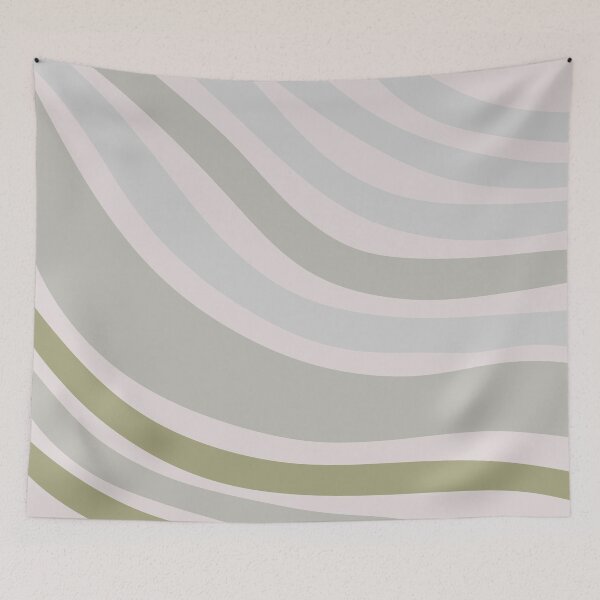 Item preview, Colorful Swirl Wavy Lines Maximalist Pattern Retro Style Cute Aesthetic Pale Green designed and sold by scorpiolane.