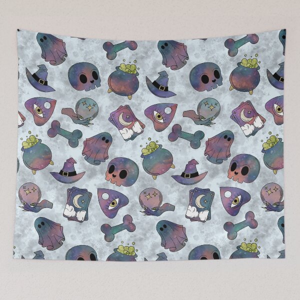Item preview, Occult Instruments - Spooky Halloween Watercolor Seamless Pattern designed and sold by GenAumonier.