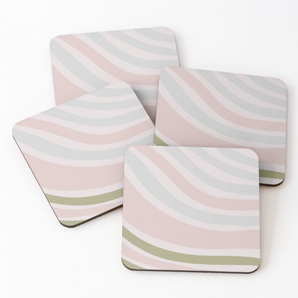 Item preview, Colorful Swirl Wavy Lines Maximalist Pattern Retro Style Cute Aesthetic Pale Pink designed and sold by scorpiolane.