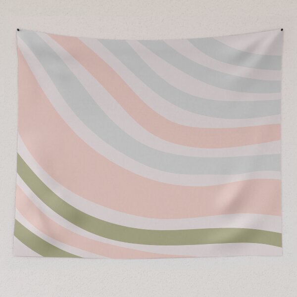 Item preview, Colorful Swirl Wavy Lines Maximalist Pattern Retro Style Cute Aesthetic Coral Pink designed and sold by scorpiolane.