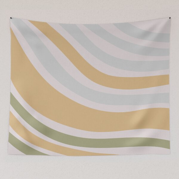 Item preview, Colorful Swirl Wavy Lines Maximalist Pattern Retro Style Cute Aesthetic Honey Yellow designed and sold by scorpiolane.